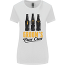 Grooms Brew Crew Beer Stag Doo Do Womens Wider Cut T-Shirt White