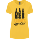 Grooms Brew Crew Beer Stag Doo Do Womens Wider Cut T-Shirt Yellow
