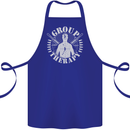 Group Therapy Shooting Hunting Rifle Funny Cotton Apron 100% Organic Royal Blue