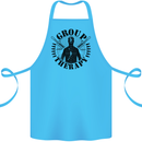 Group Therapy Shooting Hunting Rifle Funny Cotton Apron 100% Organic Turquoise