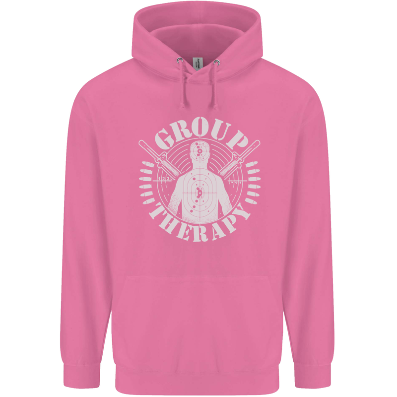 Group Therapy Shooting Hunting Rifle Funny Mens 80% Cotton Hoodie Azelea