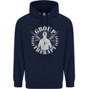 Group Therapy Shooting Hunting Rifle Funny Mens 80% Cotton Hoodie Navy Blue