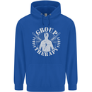 Group Therapy Shooting Hunting Rifle Funny Mens 80% Cotton Hoodie Royal Blue