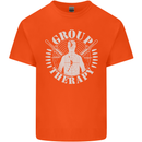 Group Therapy Shooting Hunting Rifle Funny Mens Cotton T-Shirt Tee Top Orange