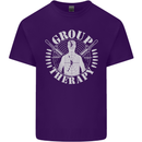 Group Therapy Shooting Hunting Rifle Funny Mens Cotton T-Shirt Tee Top Purple