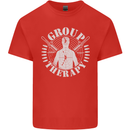 Group Therapy Shooting Hunting Rifle Funny Mens Cotton T-Shirt Tee Top Red