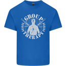 Group Therapy Shooting Hunting Rifle Funny Mens Cotton T-Shirt Tee Top Royal Blue