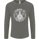 Group Therapy Shooting Hunting Rifle Funny Mens Long Sleeve T-Shirt Charcoal
