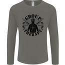 Group Therapy Shooting Hunting Rifle Funny Mens Long Sleeve T-Shirt Charcoal