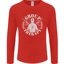 Group Therapy Shooting Hunting Rifle Funny Mens Long Sleeve T-Shirt Red
