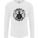 Group Therapy Shooting Hunting Rifle Funny Mens Long Sleeve T-Shirt White