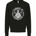 Group Therapy Shooting Hunting Rifle Funny Mens Sweatshirt Jumper Black