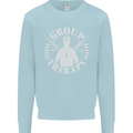 Group Therapy Shooting Hunting Rifle Funny Mens Sweatshirt Jumper Light Blue
