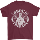 Group Therapy Shooting Hunting Rifle Funny Mens T-Shirt Cotton Gildan Maroon
