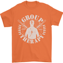 Group Therapy Shooting Hunting Rifle Funny Mens T-Shirt Cotton Gildan Orange