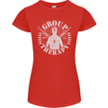 Group Therapy Shooting Hunting Rifle Funny Womens Petite Cut T-Shirt Red