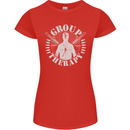 Group Therapy Shooting Hunting Rifle Funny Womens Petite Cut T-Shirt Red