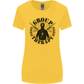 Group Therapy Shooting Hunting Rifle Funny Womens Wider Cut T-Shirt Yellow
