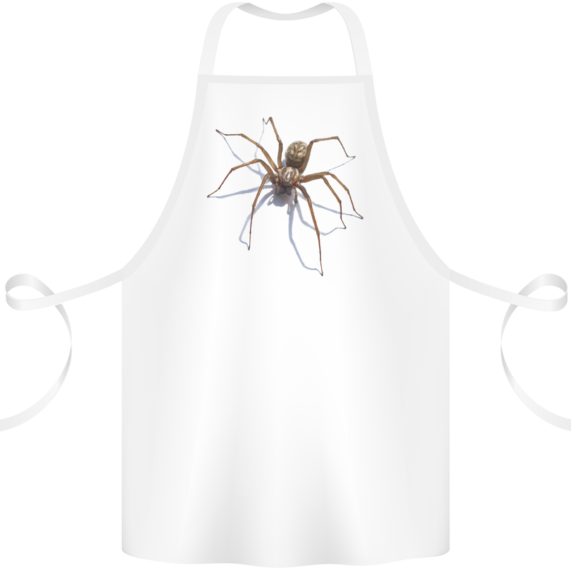 Gruesome Spider Halloween 3D Effect Cotton Apron 100% Organic White