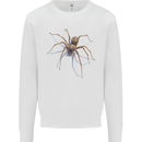 Gruesome Spider Halloween 3D Effect Kids Sweatshirt Jumper White