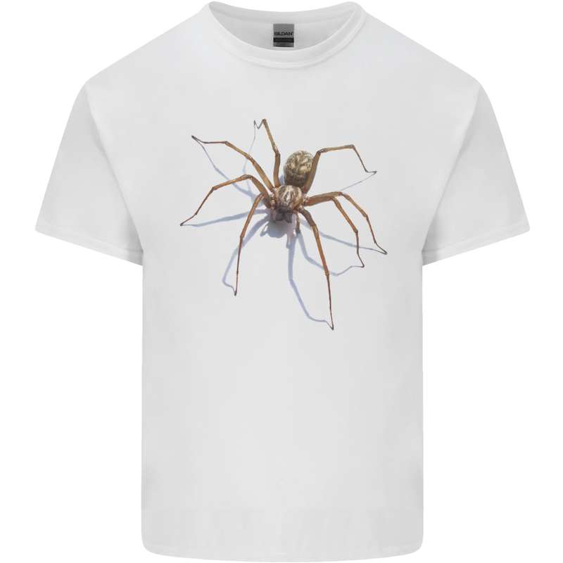 Gruesome Spider Halloween 3D Effect Mens Cotton T-Shirt Tee Top White