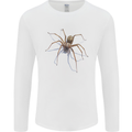 Gruesome Spider Halloween 3D Effect Mens Long Sleeve T-Shirt White