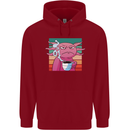 Grumpy Axolotl With Coffee Childrens Kids Hoodie Red