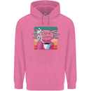 Grumpy Axolotl With Coffee Mens 80% Cotton Hoodie Azelea
