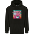 Grumpy Axolotl With Coffee Mens 80% Cotton Hoodie Black