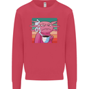 Grumpy Axolotl With Coffee Mens Sweatshirt Jumper Heliconia