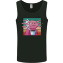 Grumpy Axolotl With Coffee Mens Vest Tank Top Black