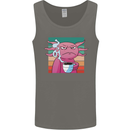 Grumpy Axolotl With Coffee Mens Vest Tank Top Charcoal