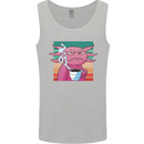 Grumpy Axolotl With Coffee Mens Vest Tank Top Sports Grey