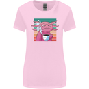 Grumpy Axolotl With Coffee Womens Wider Cut T-Shirt Light Pink