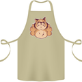 Grumpy Cat Finger Flip Offensive Funny Cotton Apron 100% Organic Khaki