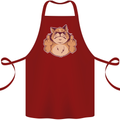 Grumpy Cat Finger Flip Offensive Funny Cotton Apron 100% Organic Maroon
