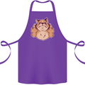 Grumpy Cat Finger Flip Offensive Funny Cotton Apron 100% Organic Purple