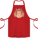 Grumpy Cat Finger Flip Offensive Funny Cotton Apron 100% Organic Red