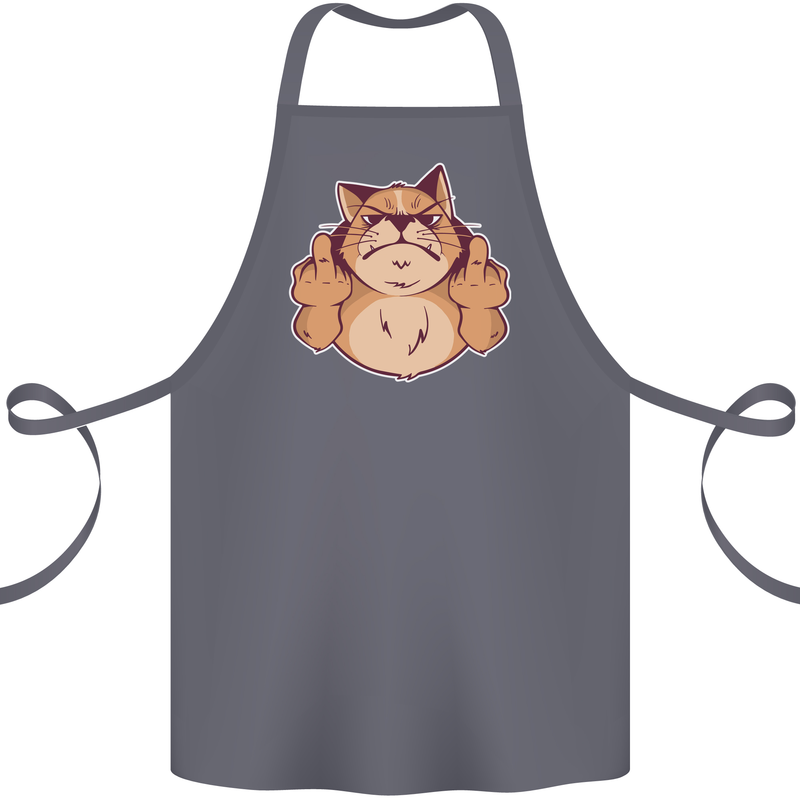 Grumpy Cat Finger Flip Offensive Funny Cotton Apron 100% Organic Steel