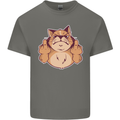 Grumpy Cat Finger Flip Offensive Funny Kids T-Shirt Childrens Charcoal