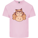Grumpy Cat Finger Flip Offensive Funny Kids T-Shirt Childrens Light Pink