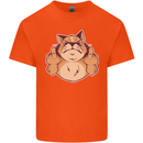 Grumpy Cat Finger Flip Offensive Funny Kids T-Shirt Childrens Orange