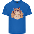 Grumpy Cat Finger Flip Offensive Funny Kids T-Shirt Childrens Royal Blue
