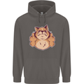 Grumpy Cat Finger Flip Offensive Funny Mens 80% Cotton Hoodie Charcoal