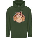 Grumpy Cat Finger Flip Offensive Funny Mens 80% Cotton Hoodie Forest Green