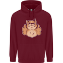 Grumpy Cat Finger Flip Offensive Funny Mens 80% Cotton Hoodie Maroon