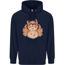 Grumpy Cat Finger Flip Offensive Funny Mens 80% Cotton Hoodie Navy Blue