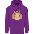 Grumpy Cat Finger Flip Offensive Funny Mens 80% Cotton Hoodie Purple