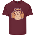 Grumpy Cat Finger Flip Offensive Funny Mens Cotton T-Shirt Tee Top Maroon