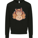 Grumpy Cat Finger Flip Offensive Funny Mens Sweatshirt Jumper Black